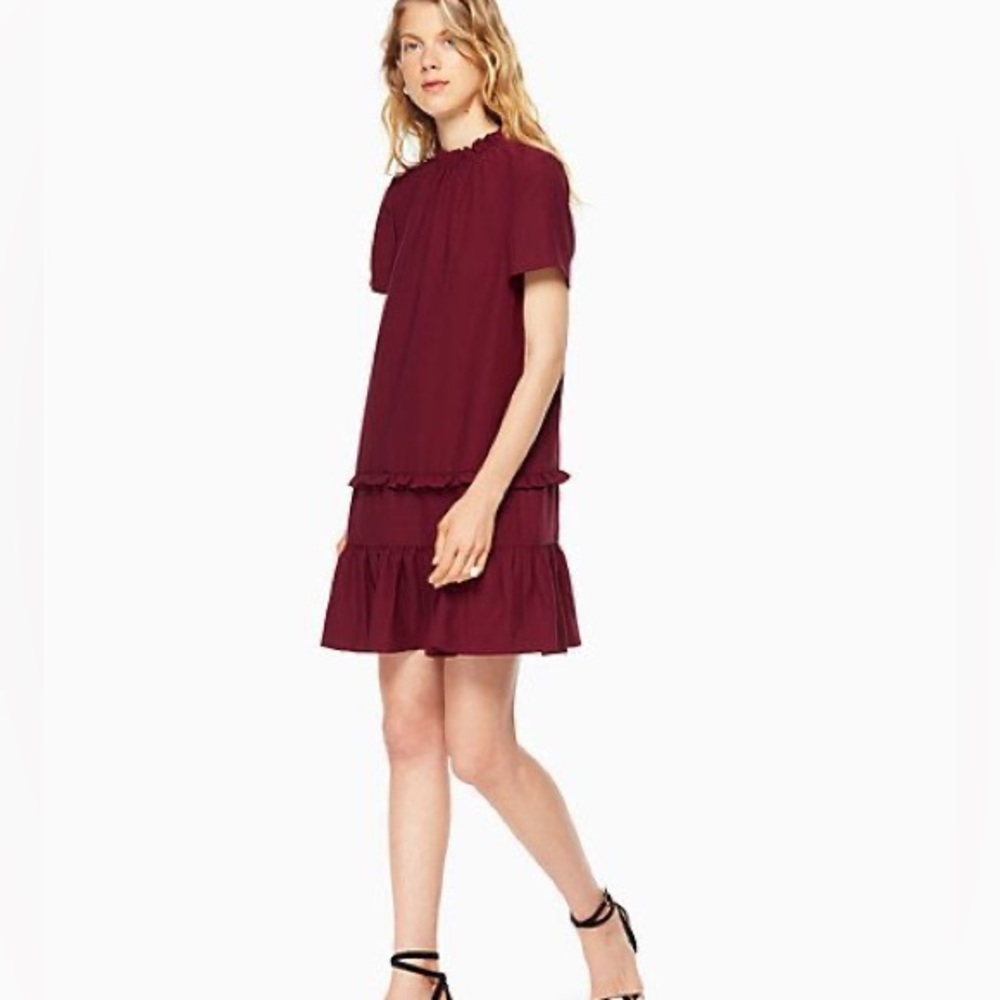 NWT Kate Spade Ruffle Shift Dress Medium in color “Ma Cherie” “My love”
